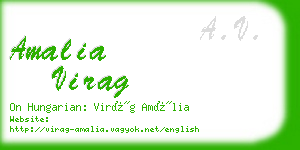 amalia virag business card